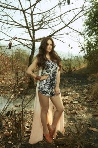 Featuring new categories for women by Being Human - Elli Avram wearing coordinated separates in floral print and high slit ombre tunic