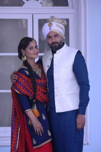 Aarti Singh and Iqbal Khan at the launch of &TVs Waaris