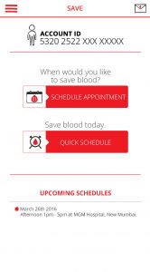 BloodBankingApp - Save - page