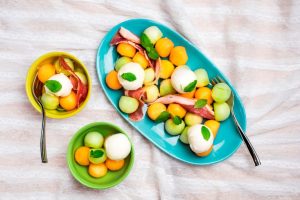 Melon Parma Ham Bocconcini Salad