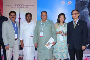 B Venkatesham - Azmeera Chandulal - Pervaram Ramulu - Dr Christina Z Chongthu - Tian Zin at Travel and Tourism Fair