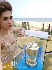 Actress Shraddha Das - VIVOIPL 2017 Trophy Tour makes a successful debut in Chennai 2