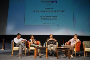 L to R Gaurav Sharma - Padamkumar - Satish Kaushik - Somnath Sen - Whistling Woods International