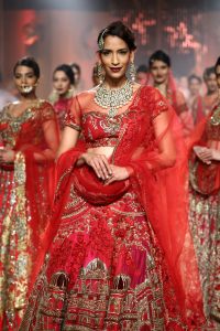 Model Krishna Somani at the India Fashion Show