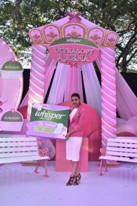 Radhika Apte celebrates the launch of New Whisper Ultra Soft