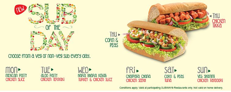 SUBWAYÂ® - Sub of the Day