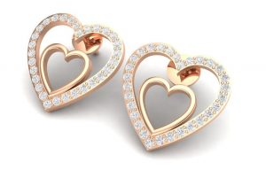 Virani Gems - Evie Heard Diaomd Earrings - INR 52858