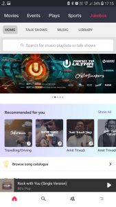 Screenshot of Jukebox - BookMyShows Audio Entertainment Offering