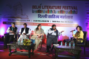 Ajay Sharma - Dr Udit Raj - Meenakshi Lekhi - Ashwin Sanghi - Manjula Narayan - Delhi Literature Festival - 6th edition