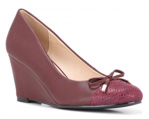 Bata Insolia Weave Collection_Burgundy Wedge Heels_Rs 2499