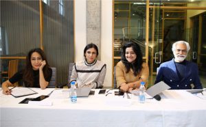 Jury Panel - Nandini Bhalla- Designer Rina Dhaka - Priyanka Seth and Sunil Sethi