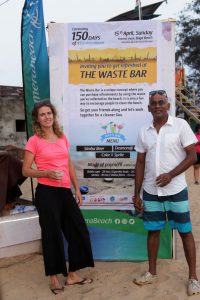 Noreen van Holstin and Ravi Shankar CEO - Drishti Marine at the closing of TeraMeraBeach campaign at Baga Beach