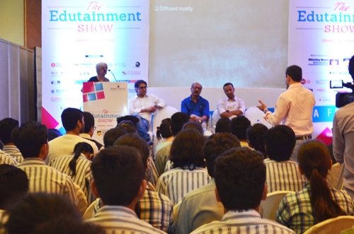 Prof Ramola Kumar - Dean - DSC addressing at The Edutainment Show