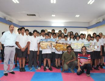 Student-Farmer interaction that was organized at Trio World Academy