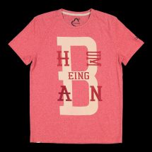 Being Human Mens Red Ecru Logo Printed T-shirt