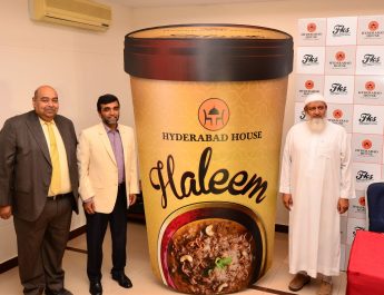 Chef Pradeep Khosla - Khalil Ahmed and Mir Mazharuddin launching the Haleem Box