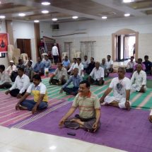Over 18000 wood workers celebrates international yoga day