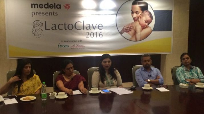 Panelists from Fortis Hospitals at the 2nd Edition of LactoClave 2016 organised by Medela India