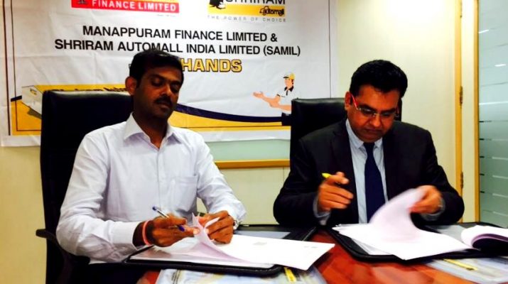 Shriram Automall inks tie-up with Manappuram Finance
