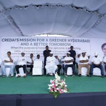 CREDAI Hyderabad plants 100000 saplings under Telangana Ku Haritha Haram Programme