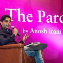 Anosh Irani at the book launch of The Parcel