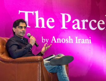 Anosh Irani at the book launch of The Parcel