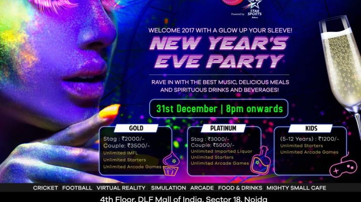 Noida Carnival party - New Year Eve 2017 party - MALL OF INDIA Smaaash