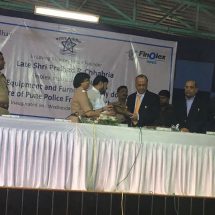 Prakash Chabbria - Finolex Industries facilitating Mrs Rashmi Shukla with additional medical equipment