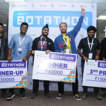 Winners of the Botathon presented by Haptik