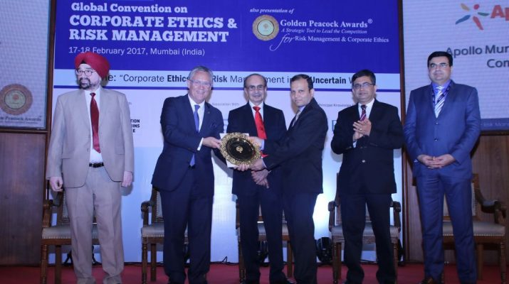 Apollo Munich Health Insurance wins Golden Peacock Award for Risk Management 2017