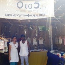 Swathy Minakshi and Abhinav Gangumalla founders of 0 to 5 organic cotton baby clothing at See Sharp Fest in Goa