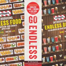 TGI Fridays - Endless Drinks Placemat Front