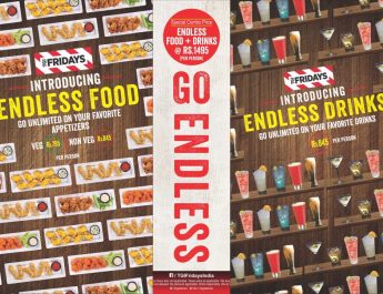 TGI Fridays - Endless Drinks Placemat Front