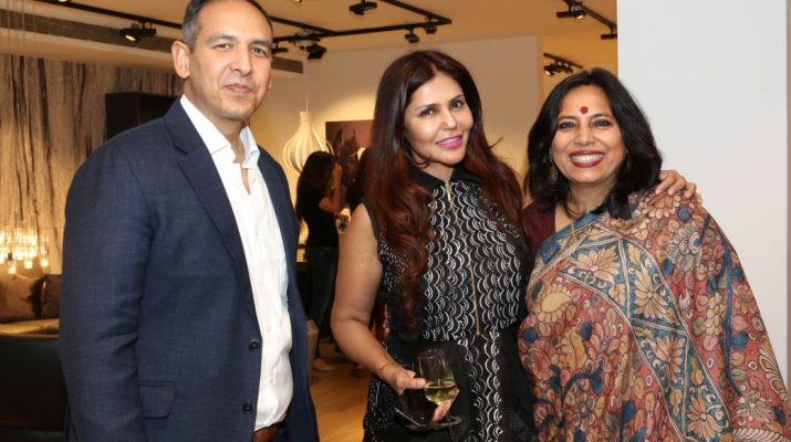 Navin Khanna - director of BoConcept India - Nisha JamVwal - Lawyer Abha Singh - second Flagship store launch