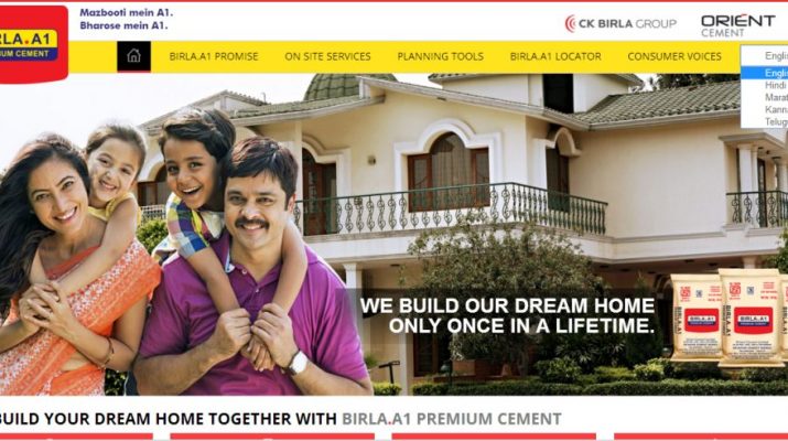 Now build your dream home with the help of Birla A1 Cements newly launched multilingual website