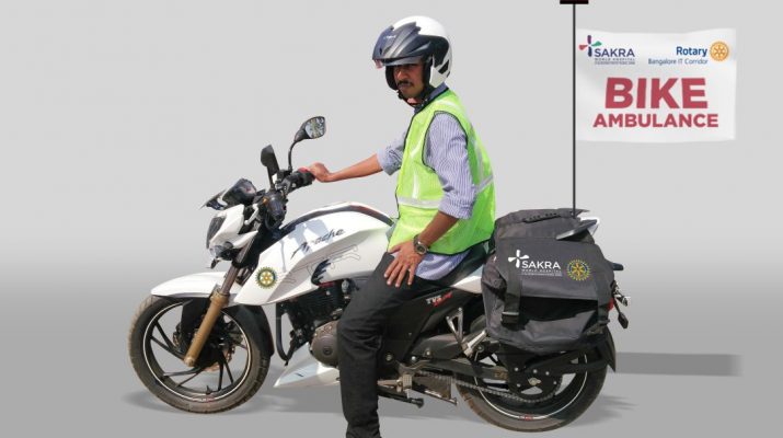 Sakra World Hospital and Rotary Bengaluru IT Corridor introduces motorcycle-based First-Responder Service