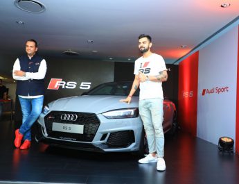 Rahil Ansari with Indian Cricket Team Captain Virat Kohli unveiling the Audi RS 5 Coupe in Bengaluru 2