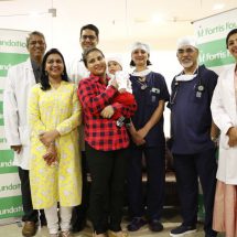 Umeed-Smile - Doctors team and members from Fortis Foundation with Baby Vedika post her surgery
