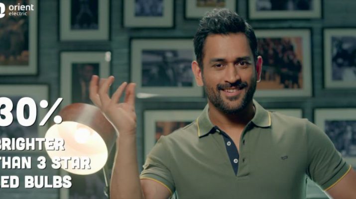 MS Dhoni - Indias first BEE 5-Star rated LED bulbs - Orient Electrics latest ad campaign