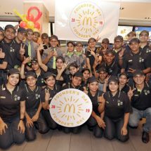 McDonalds employees in new uniforms on Founders Day celebrations in North and East India