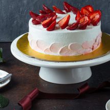 White creamy cake with strawberries Recipe - Chef Shivanand Kain - Senior Executive Chef - Jaypee Greens Golf and Spa Resort