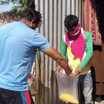 Laborers provided with required goods