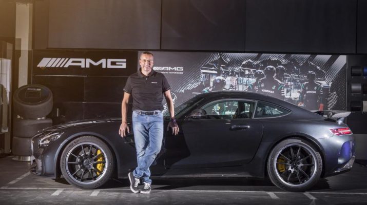 Martin Schwenk - MD and CEO - Mercedes-Benz India with the new AMG GT R