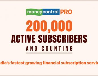 Moneycontrol PRO 2 lakh activer subscribers