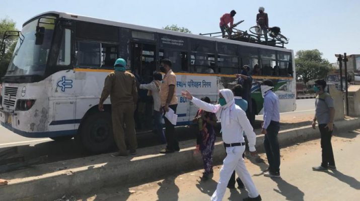 Rajasthan Sends Buses to Pick Labourers