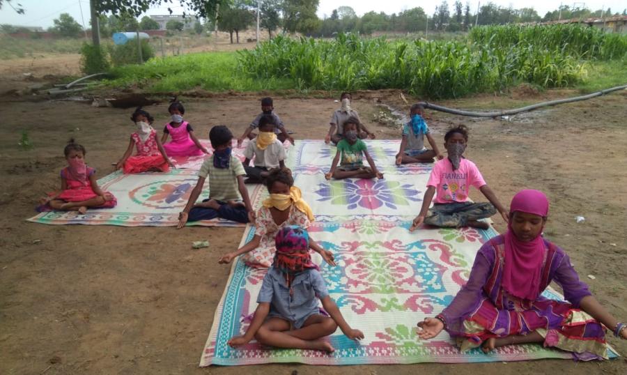 International Yoga Day - 6th Edition - Children of Construction Workers