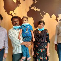 Patient with family and doctors - Aster RV Hospital