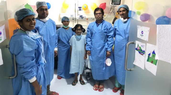 Prerna with doctor team - Liver Transplant - Aster RV Hospital
