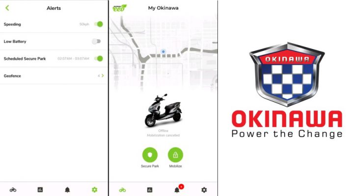 Okinawa - Eco app for its connected scooters range