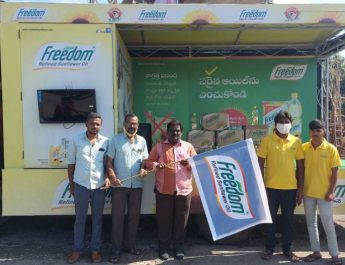 Freedom Healthy Cooking Oils Flags off Freedom Education Van